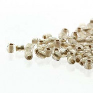 True2™ Czech Fire polished faceted glass beads 2mm - Crystal bronze lined